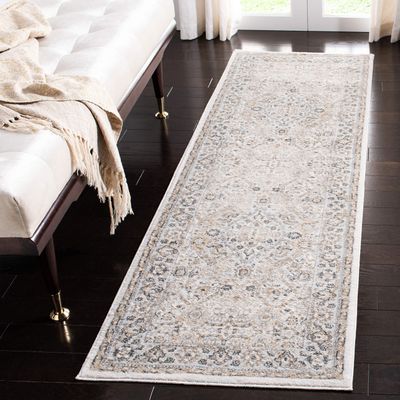 SAFAVIEH Isabella Collection Runner Rug - 2'2" x 11', Cream & Beige, Oriental Design, Non-Shedding & Easy Care, Ideal for High Traffic Areas in Living Room, Bedroom (ISA916B)