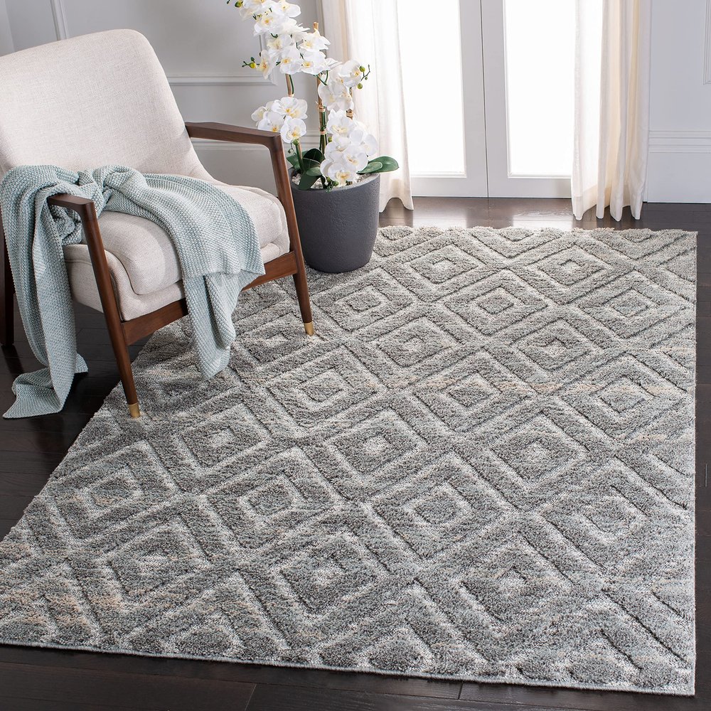Martha Stewart x SAFAVIEH Area Rug Collection - 4' x 6', Dark Grey & Light Grey, Non-Shedding & Easy Cleaning, Ideal for Living Room, Foyer, Bedroom, Accent Space (MSR0782H)