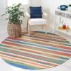 SAFAVIEH Montauk Collection 6' Round Green/Blue MTK553Y Handmade Boho Cotton Entryway Foyer Living Room Bedroom Kitchen Area Rug view 1