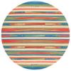 SAFAVIEH Montauk Collection 6' Round Green/Blue MTK553Y Handmade Boho Cotton Entryway Foyer Living Room Bedroom Kitchen Area Rug view 3