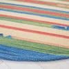 SAFAVIEH Montauk Collection 6' Round Green/Blue MTK553Y Handmade Boho Cotton Entryway Foyer Living Room Bedroom Kitchen Area Rug view 4