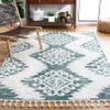 SAFAVIEH Moroccan Tassel Shag Collection Accent Rug - 4' x 6', Green & Ivory, Boho Design, Non-Shedding & Easy Care, 2-inch Thick Ideal for High Traffic Areas in Foyer, Living Room, Bedroom (MTS652Y) view 1