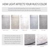 SAFAVIEH Reflection Collection Accent Rug - 2'3" x 3', Light Grey & Cream, , Non-Shedding & Easy Cleaning, Ideal for Foyer, Living Room, Bedroom (RFT665C) view 4