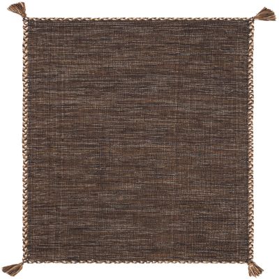 SAFAVIEH Montauk Collection Accent Rug - 2' x 3', Brown & Black, Handmade Flat Weave Cotton Corner Tassel, Ideal for High Traffic Areas in Entryway, Living Room, Bedroom (MTK150T)