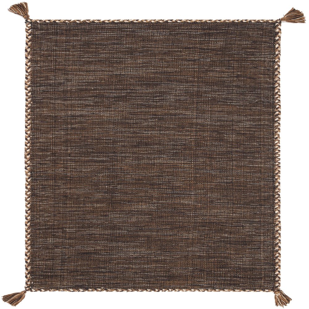 SAFAVIEH Montauk Collection Accent Rug - 2' x 3', Brown & Black, Handmade Flat Weave Cotton Corner Tassel, Ideal for High Traffic Areas in Entryway, Living Room, Bedroom (MTK150T)