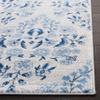 Martha Stewart x SAFAVIEH Area Rug Collection - 2' x 14' Runner, Cream & Blue, Floral Pattern, Non-Shedding & Easy Cleaning, Ideal for Living Room, Foyer, Bedroom, Hallway (MSR2856D) view 3