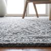 SAFAVIEH Marquee Collection Area Rug - 6' Square, Black & Ivory, Handmade, Ideal for High Traffic Areas in Living Room, Bedroom (MRQ117Z) view 4