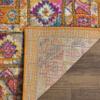 SAFAVIEH Madison Collection Area Rug - 3' Square, Orange & Fuchsia, Boho Chic Medallion Design, Non-Shedding & Easy Care, Ideal for High Traffic Areas in Living Room, Bedroom (MAD133D) view 3