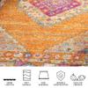 SAFAVIEH Madison Collection Area Rug - 3' Square, Orange & Fuchsia, Boho Chic Medallion Design, Non-Shedding & Easy Care, Ideal for High Traffic Areas in Living Room, Bedroom (MAD133D) view 4
