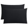800 Thread Count 100% Cotton Sheets - 3-Piece Short Queen Size Sets, Luxury Sateen Sheets, 1 Fitted Sheet and 2 Pillowcase, Fits Mattress Upto 12" Deep Pocket - Black view 2