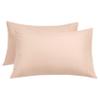 800 Thread Count 100% Cotton Sheets - 3-Piece Full Size Sets, Luxury Sateen Sheets, 1 Fitted Sheet and 2 Pillowcase, Fits Mattress Upto 12" Deep Pocket - Peach view 2