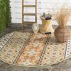 SAFAVIEH Washable Rug Outdoor Veranda Collection - 3' Round, Green & Terracotta, Non-Shedding & Easy to Clean, Ideal for Patio, Backyard, Mudroom (VER093-0742) view 1