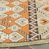 SAFAVIEH Washable Rug Outdoor Veranda Collection - 3' Round, Green & Terracotta, Non-Shedding & Easy to Clean, Ideal for Patio, Backyard, Mudroom (VER093-0742) view 2