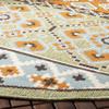 SAFAVIEH Washable Rug Outdoor Veranda Collection - 3' Round, Green & Terracotta, Non-Shedding & Easy to Clean, Ideal for Patio, Backyard, Mudroom (VER093-0742) view 3
