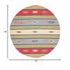 SAFAVIEH Montauk Collection 6' Round Blue/Red MTK555M Handmade Boho Cotton Entryway Foyer Living Room Bedroom Kitchen Area Rug view 2