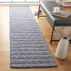 SAFAVIEH Striped Kilim Collection 2'3" x 7' Navy/Blue STK513N Handmade Flatweave Cotton Entryway Foyer Living Room Bedroom Kitchen Runner Rug view 1
