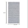 SAFAVIEH Striped Kilim Collection 2'3" x 7' Navy/Blue STK513N Handmade Flatweave Cotton Entryway Foyer Living Room Bedroom Kitchen Runner Rug view 2
