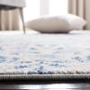 Martha Stewart x SAFAVIEH Area Rug Collection - 2' x 16' Runner, Cream & Blue, Floral Pattern, Non-Shedding & Easy Cleaning, Ideal for Living Room, Foyer, Bedroom, Hallway (MSR2856D) view 4