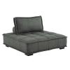 Modway Saunter Tufted Fabric Armless Chair, Gray view 3