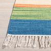 SAFAVIEH Montauk Collection Area Rug - 6' Square, Green & Blue, Handmade Boho Cotton, Ideal for High Traffic Areas in Living Room, Bedroom (MTK553Y) view 3