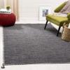 SAFAVIEH Montauk Collection Accent Rug - 4' x 6', Grey & Black, Handmade Flat Weave Cotton Corner Tassel, Ideal for High Traffic Areas in Entryway, Living Room, Bedroom (MTK150F) view 1