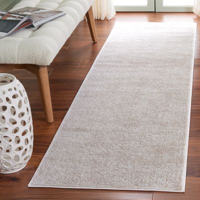 SAFAVIEH Reflection Collection Runner Rug - 2'3" x 8', Cream & Ivory, Non-Shedding & Easy Cleaning, Ideal for Living Room, Bedroom (RFT670D)