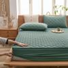 CFYCYHDZHT Cool and Breathable Sheet,Thick Quilted Non Slip Mattress Protector, for The Elderly Kids Bedroom Solid Color Water Proof Urinary Bed Cover Light Green 150190cm+30cm view 1