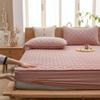 CFYCYHDZHT Comfy Sheets,Thick Quilted Non Slip Mattress Protector, for The Elderly Kids Bedroom Solid Color Water Proof Urinary Bed Cover Pink 180220cm+30cm view 1