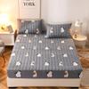 CFYCYHDZHT Flat Fitted Sheets,Children's Bedroom Cotton Quilted Printed Box Spring Bed Fitted Sheets,Kids Water Proof Urinary Mattress Protector Rabbit 135cm200cm view 1