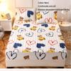 CFYCYHDZHT Flat Fitted Sheets,Children's Bedroom Cotton Quilted Printed Box Spring Bed Fitted Sheets,Kids Water Proof Urinary Mattress Protector Rabbit 135cm200cm view 4