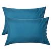 800 Thread Count 100% Cotton Sheets - 3-Piece King Size Sets, Luxury Sateen Sheets, 1 Fitted Sheet and 2 Pillowcase, Fits Mattress Upto 12" Deep Pocket - Teal view 2