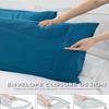 800 Thread Count 100% Cotton Sheets - 3-Piece King Size Sets, Luxury Sateen Sheets, 1 Fitted Sheet and 2 Pillowcase, Fits Mattress Upto 12" Deep Pocket - Teal view 3