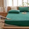 CFYCYHDZHT Bedding Fitted Sheet Deep,Thick Quilted Non Slip Mattress Protector, for The Elderly Kids Bedroom Solid Color Water Proof Urinary Bed Cover Green 120200cm+30cm view 1