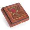 Splendid Matte Finish Rose Sorrento Italian Inlaid Music Box/Jewelry Box with Customizable Tune Options view 1