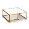 Napa Home & Garden Arwen Large Antique Brass & Glass Decorative Display Box 8" x 8" x 3" Home Premium Luxury Keepsakes Mementos Wedding Anniversary Treasures Jewelry Holder Decor Decoration Large view 1