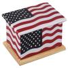 Adorn American Honor Wrapped Wooden Cremation Urn, Handcrafted Wooden Urn for Human Ashes, Adult Cremation Urn with Velvet Bag view 1