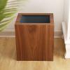 CL-ZZZ Trash Bin Wooden Trash Can, Square Waste Paper Basket with Inner Plastic Rubbish Bin, Eco-Friendly Under Desk Office Bin for Bathroom, Kitchen view 3
