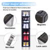 Yukui LLc Large Clear Shoe Boxes Stackable,6 Pack Hard Plastic Shoe Storage Boxes with Magnetic Door,Drop Front Shoe Organizer Containers,Shoe Case Sneakers Storage Fit US Size 12 Black view 3
