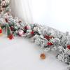 Wreath LIU- Christmas Garlands 5.9 Ft Decorated Long, with Natural Pine Cones,Red Berries,Falling Cedar Branches,for Home Farmhouse Front Door Mantel Dining Table Xmas Decor view 4