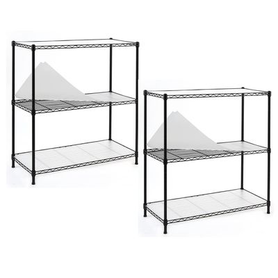 EFINE 2-Pack 3-Shelf Shelving Unit with 3-Shelf Liners, Adjustable Rack, Steel Wire Shelves, Shelving Units and Storage for Kitchen and Garage (36W x 16D x 36H)