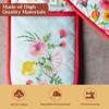 Maison d' Hermine Double Oven Mitts 100% Cotton 7"x35" Double Oven Mitt Heat Resistant BBQ Cooking Gloves with Loop Baking Grilling Kitchen Hotel Home Farmhouse Spring Summer (Jardin D'Ete - Mint) view 3