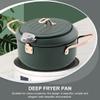 1pc Non-stick Deep Fryer Pan Temperature Gauge Japanese Style Cooking Pot for Induction and Oil Frying for Home Parties and Easy Cleaning view 4