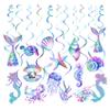 30 Pcs Mermaid Hanging Swirl - Mermaid Party Decorations, Mermaids Parties Supplies for Girls, Ocean Ceiling Streamers for Mermaids Party Favors, Baby Shower and Theme Birthday Parties Decoration view 1