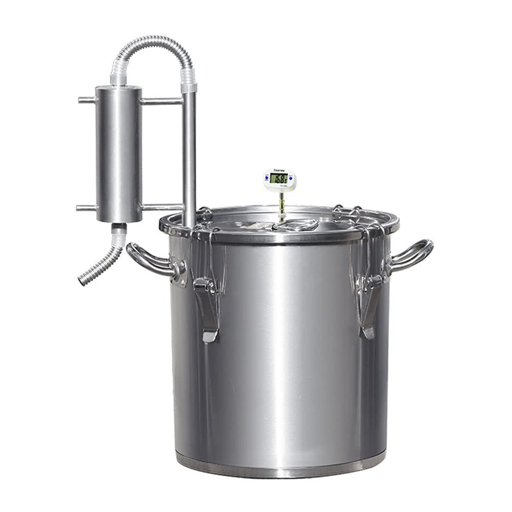 304 Compound bottom HOT wine distiller household microwave gas dual-use distiller brewing tools beer wine brandy vodka brewing machine equipment (12L)