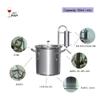 304 Compound bottom HOT wine distiller household microwave gas dual-use distiller brewing tools beer wine brandy vodka brewing machine equipment (12L) view 2