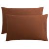 800 Thread Count 100% Cotton Sheets - 3-Piece King Size Sets, Luxury Sateen Sheets, 1 Fitted Sheet and 2 Pillowcase, Fits Mattress Upto 18" Deep Pocket - Chocolate view 2
