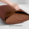 800 Thread Count 100% Cotton Sheets - 3-Piece King Size Sets, Luxury Sateen Sheets, 1 Fitted Sheet and 2 Pillowcase, Fits Mattress Upto 18" Deep Pocket - Chocolate view 3