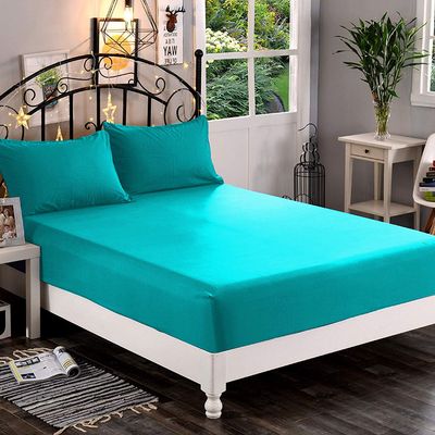 800 Thread Count 100% Cotton Sheets - 3-Piece Short Queen Size Sets, Luxury Sateen Sheets, 1 Fitted Sheet and 2 Pillowcase, Fits Mattress Upto 18" Deep Pocket - Turquoise