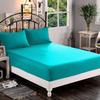 800 Thread Count 100% Cotton Sheets - 3-Piece Short Queen Size Sets, Luxury Sateen Sheets, 1 Fitted Sheet and 2 Pillowcase, Fits Mattress Upto 18" Deep Pocket - Turquoise view 2