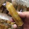 1pc Polished Crystal Tower Natural Yellow hematoid Quartz Points Wand for Home Decoration 80-90mm view 1